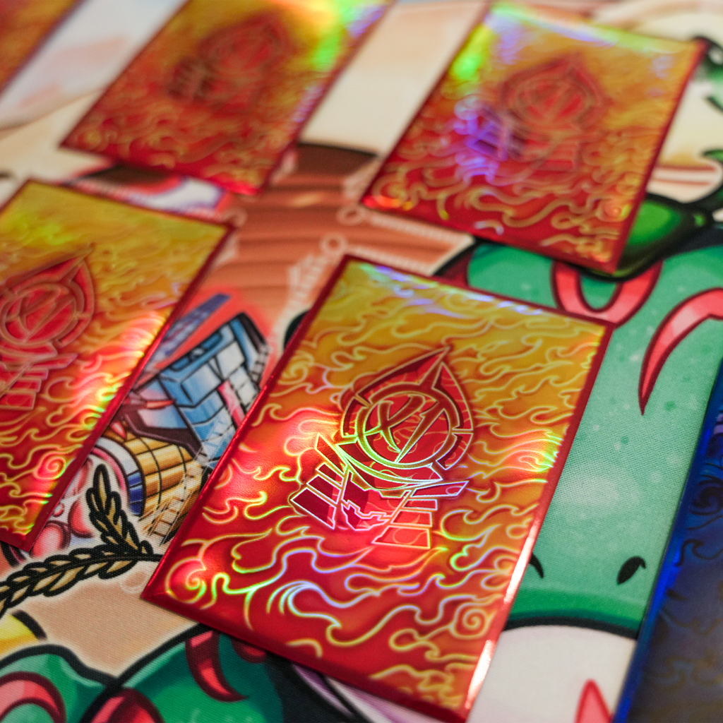 SupremePro - Fire Dojo Holographic Sleeves TSX1 - Premium TCG Accessories SupremePro - Fire Dojo Holographic Sleeves TSX1 - Premium TCG Accessories